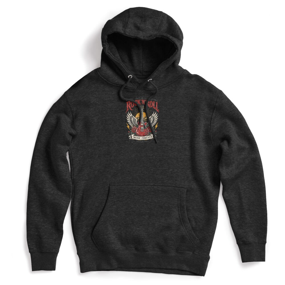 Rock N Roll Red Guitar Wings Vintage Emblem Shirt