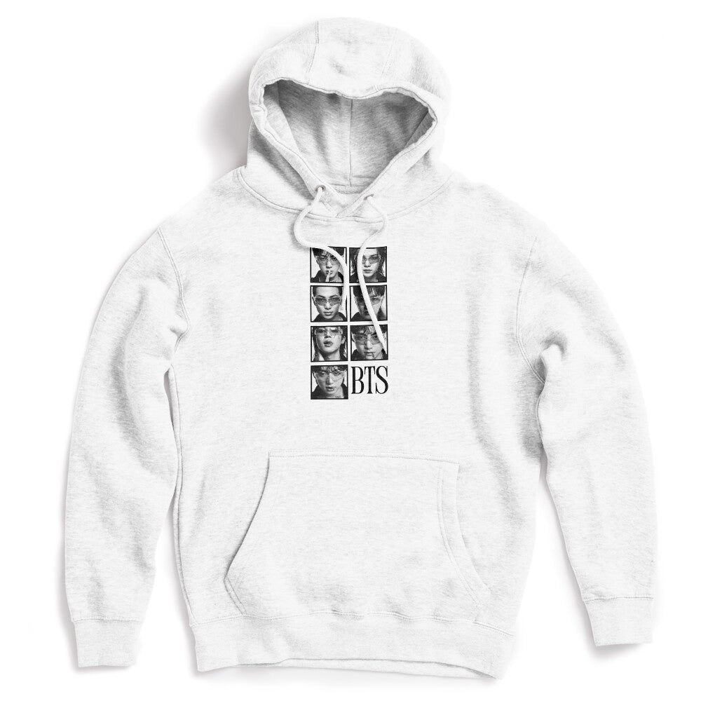 BTS Black And White Square Full Group Seven Artists One Journey K-pop Shirt