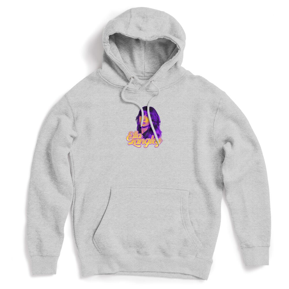 Women Long Hair Purple Singer Shirt