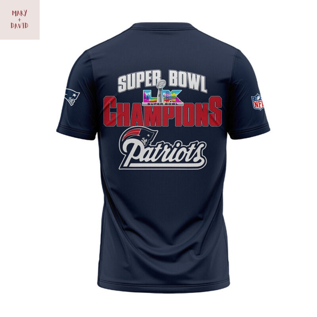 Super Bowl LX New England Patriots 3D T-Shirt