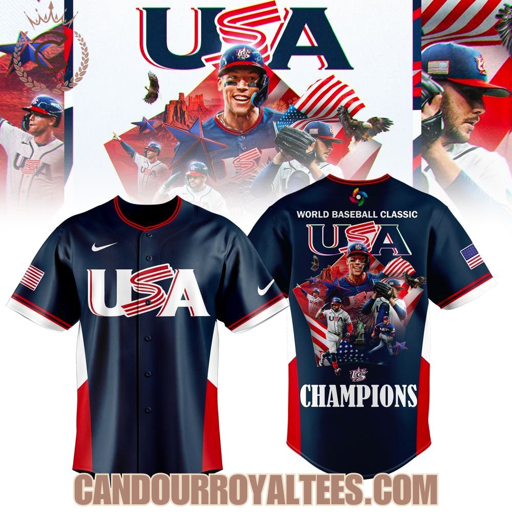 Team USA 2026 World Baseball Classic Champions Jersey - Navy