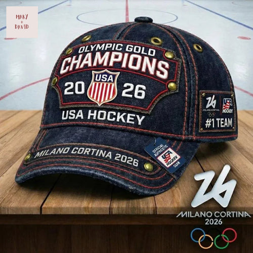 Team USA Hockey Milano-Cortina Olympics Champions 2026 Cap