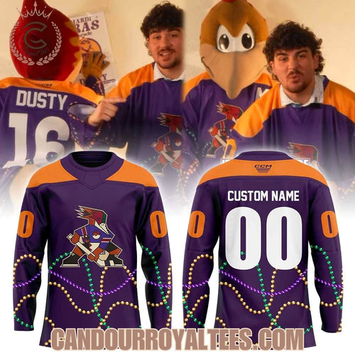 Tucson Roadrunners Mardi Gras Night 2026 Hockey Jersey