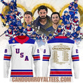 U.S. 2026 Olympic Milano Cortina Men’s Team Championship Hockey Jersey White