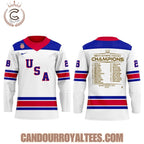 U.S. 2026 Olympic Milano Cortina Men’s Team Championship Hockey Jersey White