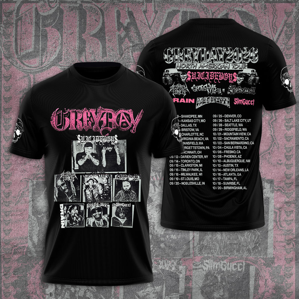 $uicideboy$ Greyday 2026 Tour 3D Apparel – GNE6237