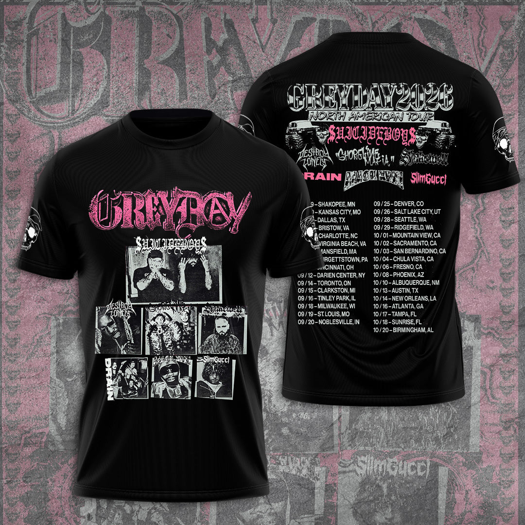 $uicideboy$ Greyday 2026 Tour 3D Apparel – GNE6237