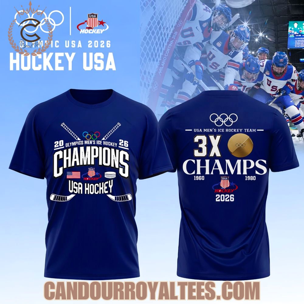 USA Men’s Ice Hockey Team 3x Champs Tshirt, Hoodie