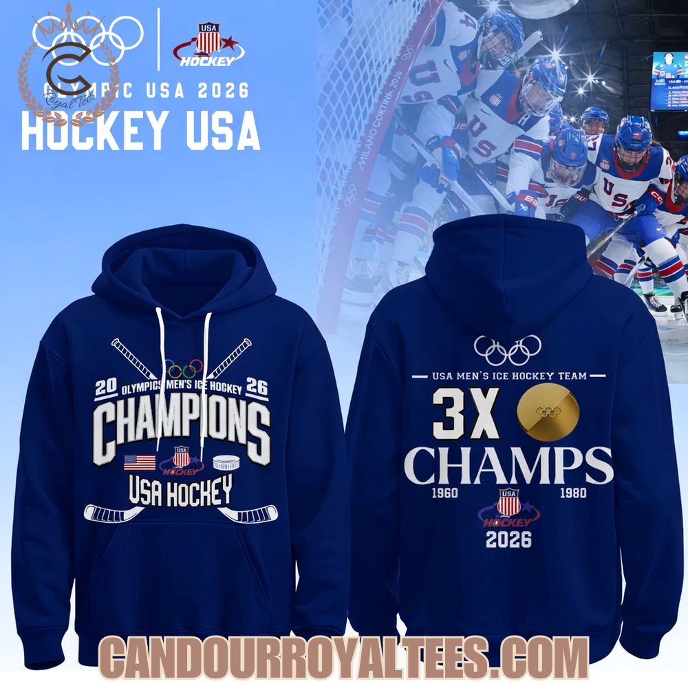 USA Men’s Ice Hockey Team 3x Champs Tshirt, Hoodie