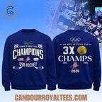USA Men’s Ice Hockey Team 3x Champs Tshirt, Hoodie