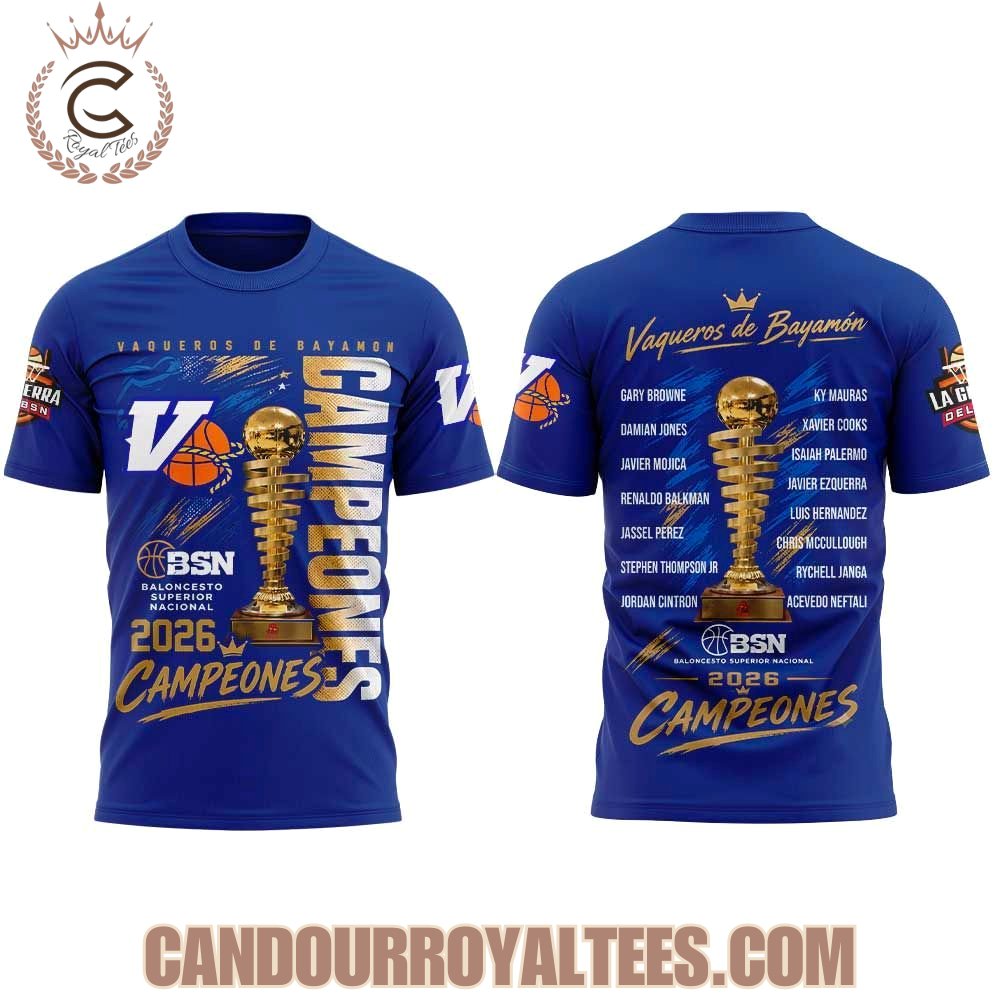 Vaqueros de Bayamón Back To Back CHampions BSN 2026 Tshirt, Hoodie
