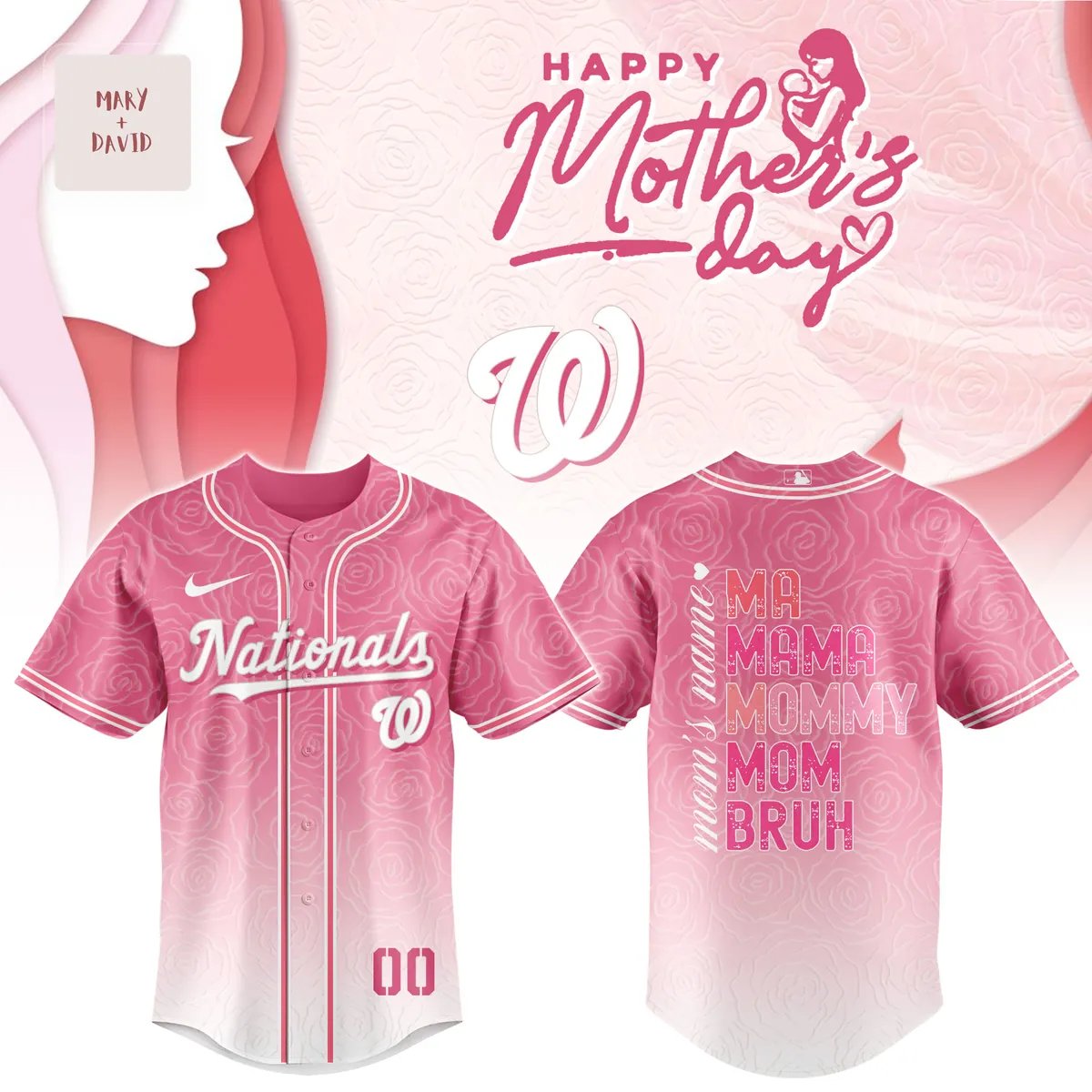 Washington Nationals Pink Rose Mother’s Day Baseball Jersey