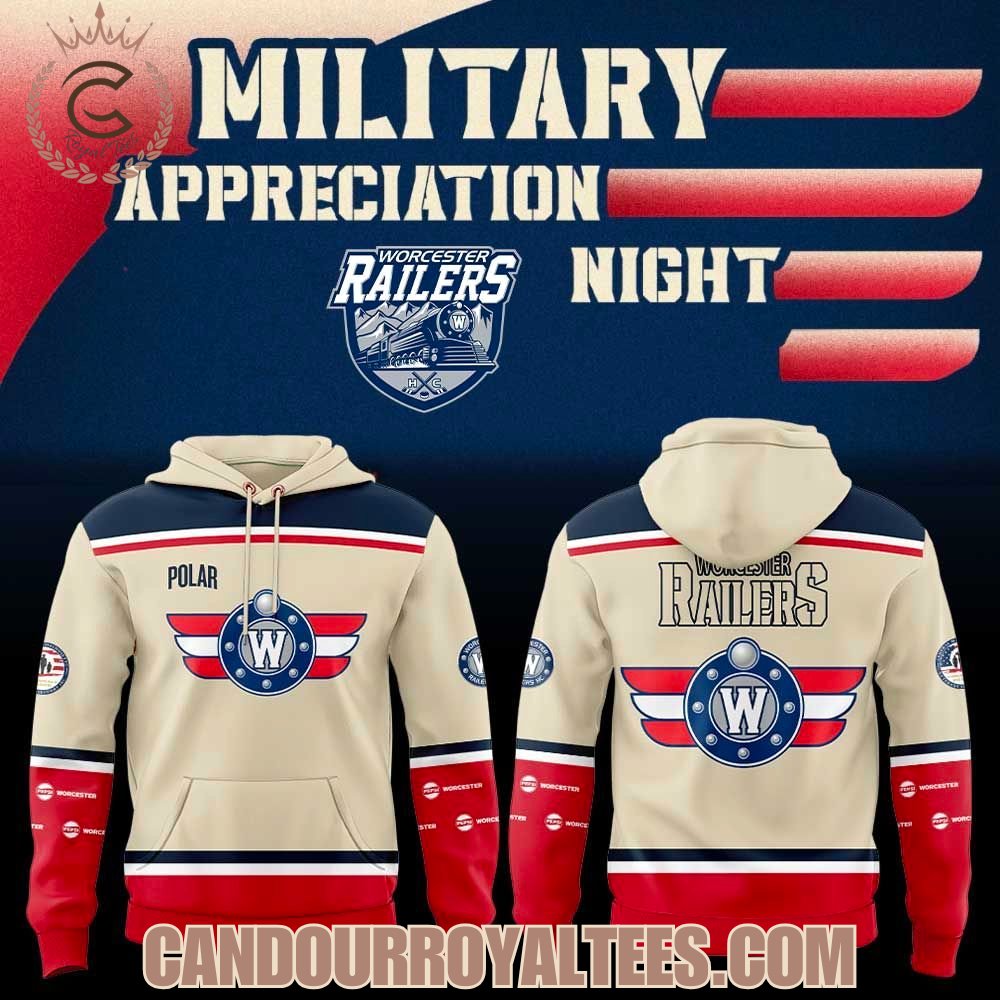 Worcester Railers HC Military Appreciation Night 2026 Hoodie