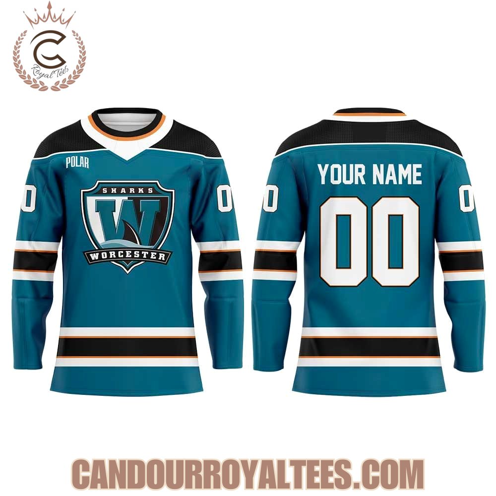 Worcester Railers HC Sharks Night 2026 Hockey Jersey