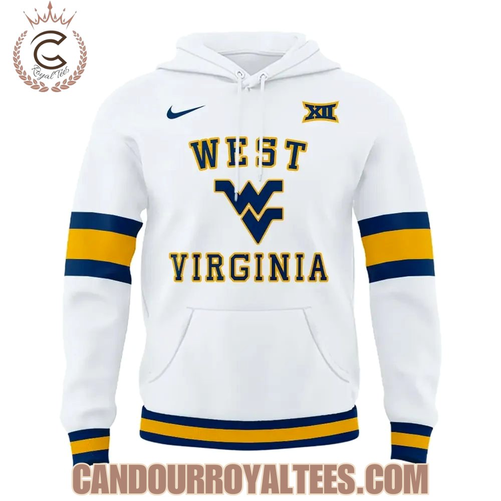 WVU Basketball White Throwback Uniform Hoodie