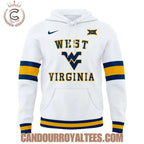 WVU Basketball White Throwback Uniform Hoodie